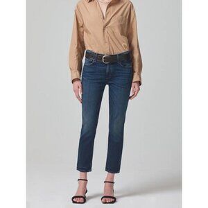 CITIZENS OF HUMANITY Ella Mid Rise Slim Crop Jeans in Sky Lantern Size 33 NWT